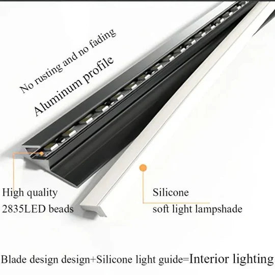 Under-Cabinet LED Light Bar 45-Degree Aluminum Cut-To-Length