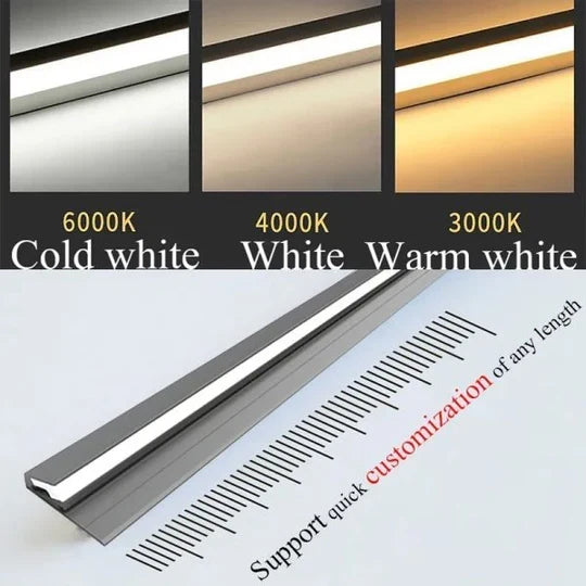 Under-Cabinet LED Light Bar 45-Degree Angled Slim Cut-to-Length