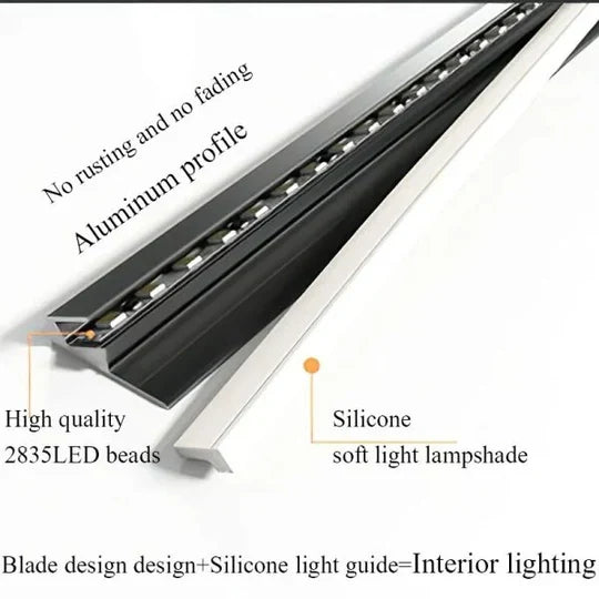 Under-Cabinet LED Light Bar 45-Degree Angled Slim Cut-to-Length