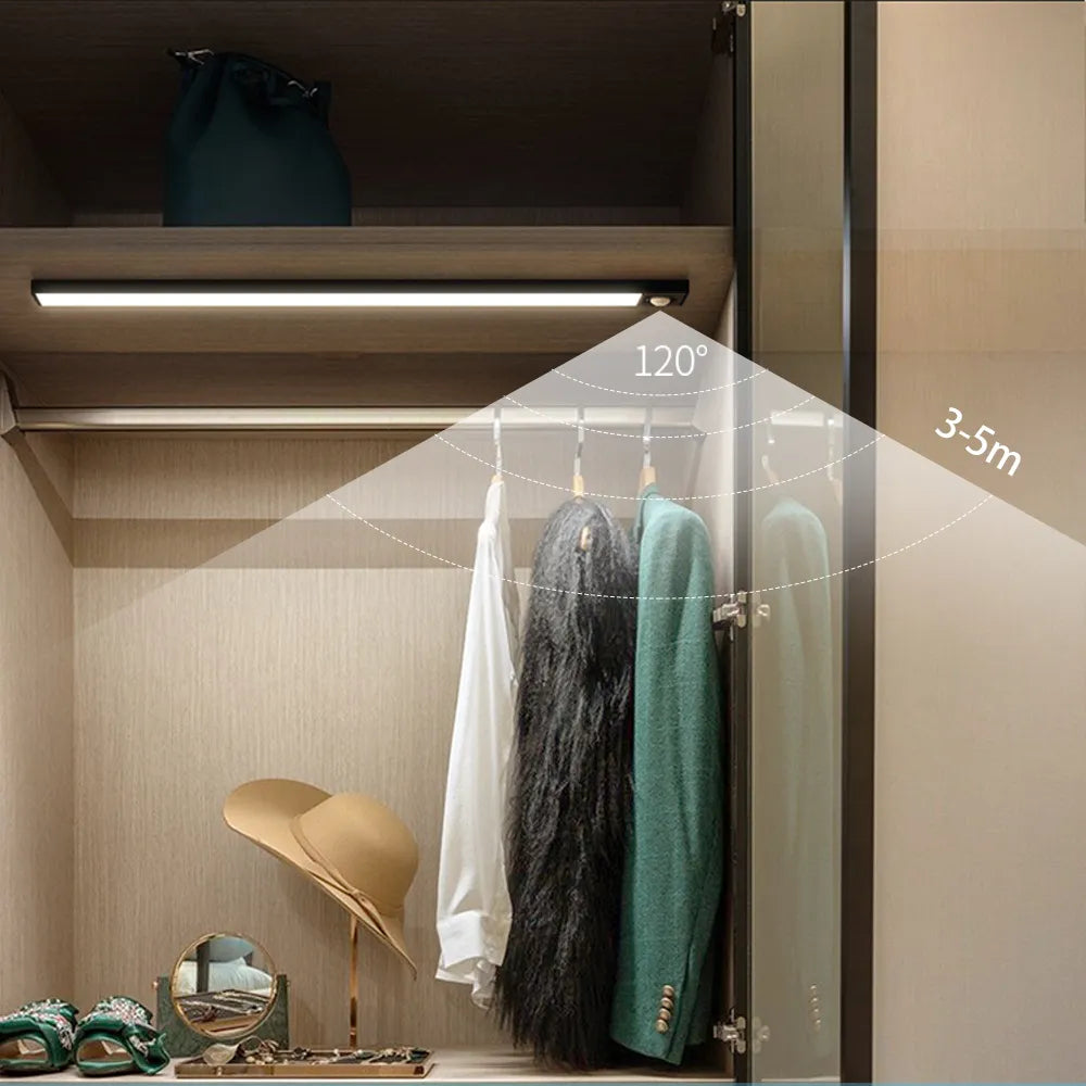 Under-Cabinet LED Light Motion Sensor & USB Rechargeable Magnetic Mount