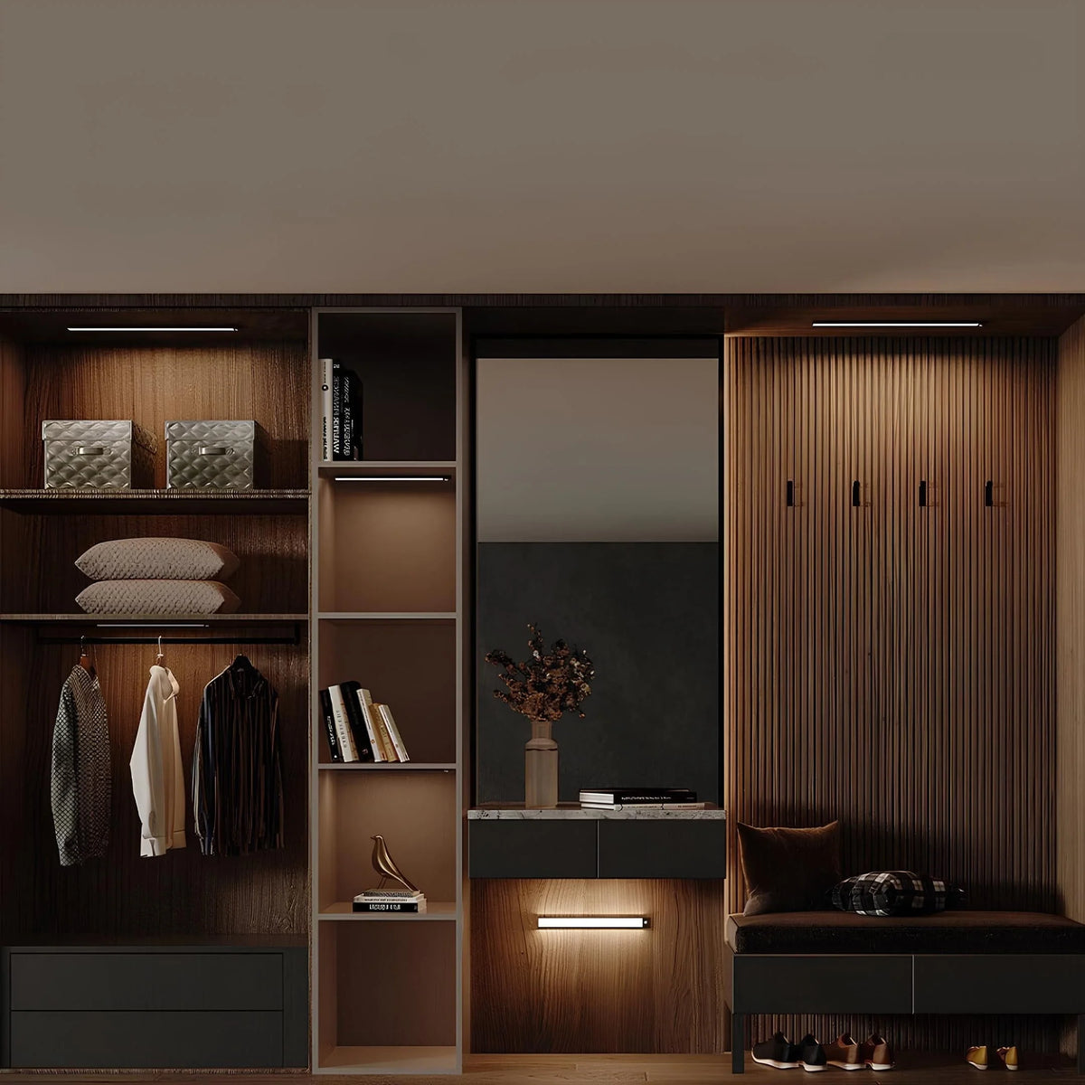 Under-Cabinet Light Motion-Activated USB Rechargeable Magnetic Mount