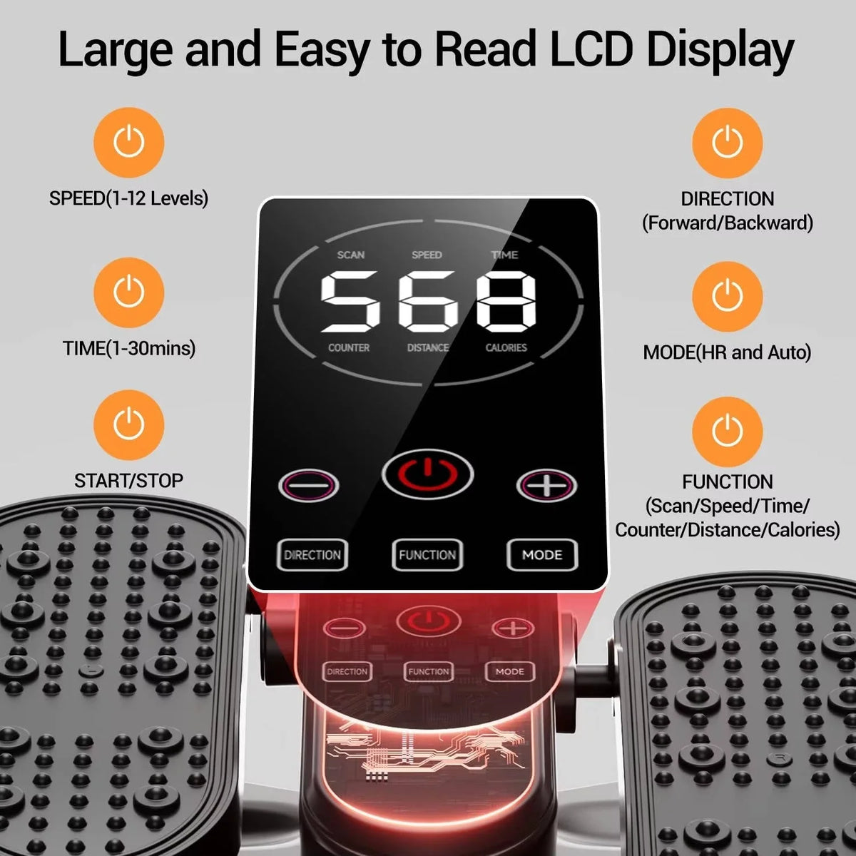 Under-Desk Elliptical Under 45 Decibels 12 Speeds & Remote