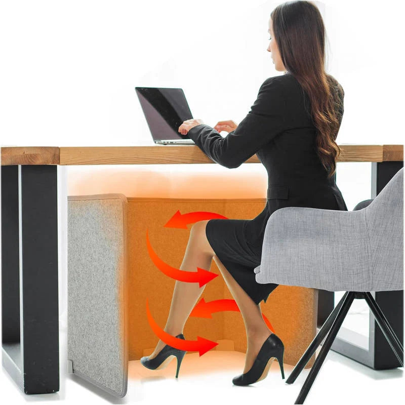 Under-Desk Foot Heater Foldable Foot-Activated 12 Hour Timer