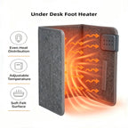 Under-Desk Foot Heater Foldable Foot-Activated 12 Hour Timer