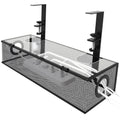 Under-Desk Organizer Clamp-Mount Carbon Steel Two-Drawer Dustproof