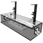 Under-Desk Organizer Clamp-Mount Carbon Steel Two-Drawer Dustproof