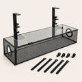 Under-Desk Organizer High-Carbon Steel Dual Drawers & Cable Management