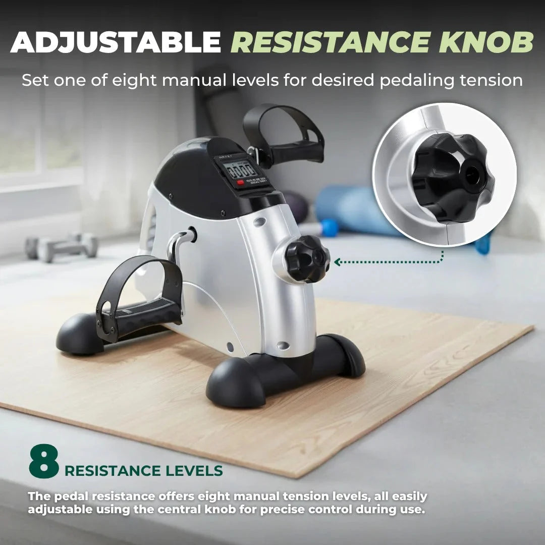 Under-Desk Pedal Exerciser 8 Resistance Levels & Digital Display