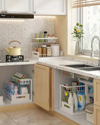 Under-Sink Cabinet Organizer Two-Tier Smooth Pull-Out