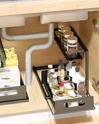 Under-Sink Cabinet Organizer Two-Tier Smooth Pull-Out