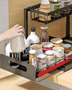 Under-Sink Cabinet Organizer Two-Tier Smooth Pull-Out