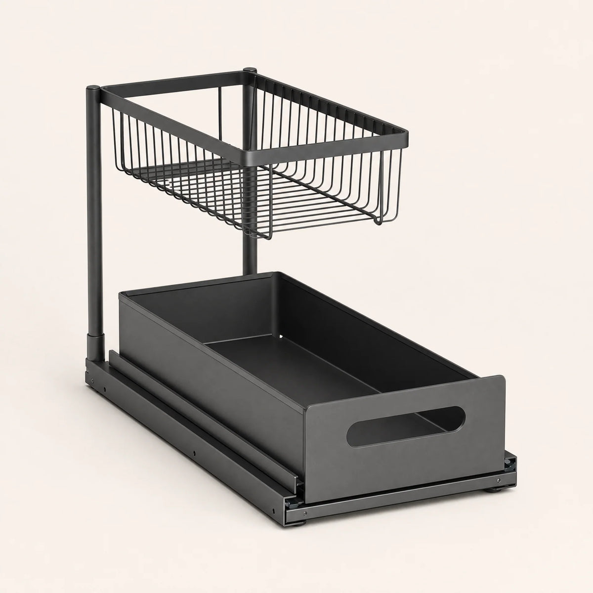 Under-Sink Organizer 2-Tier L-Shaped Slide-Out