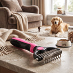 Undercoat Removal Brush Rounded Steel Teeth & TPR Handle