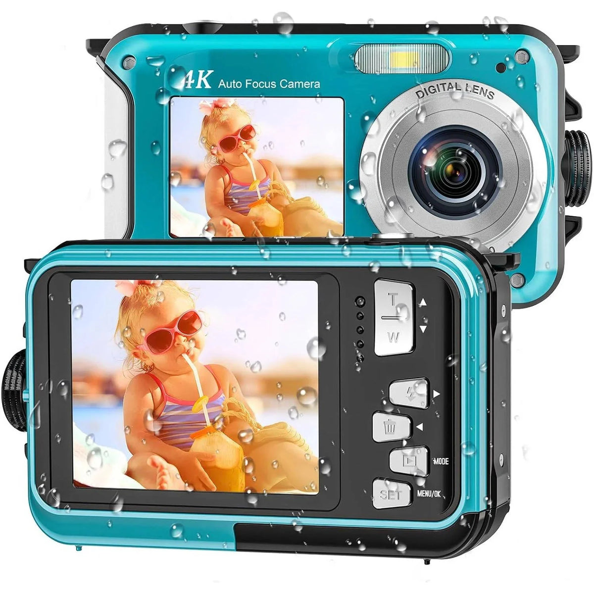 Underwater Camera 4K 64MP Dual Screen
