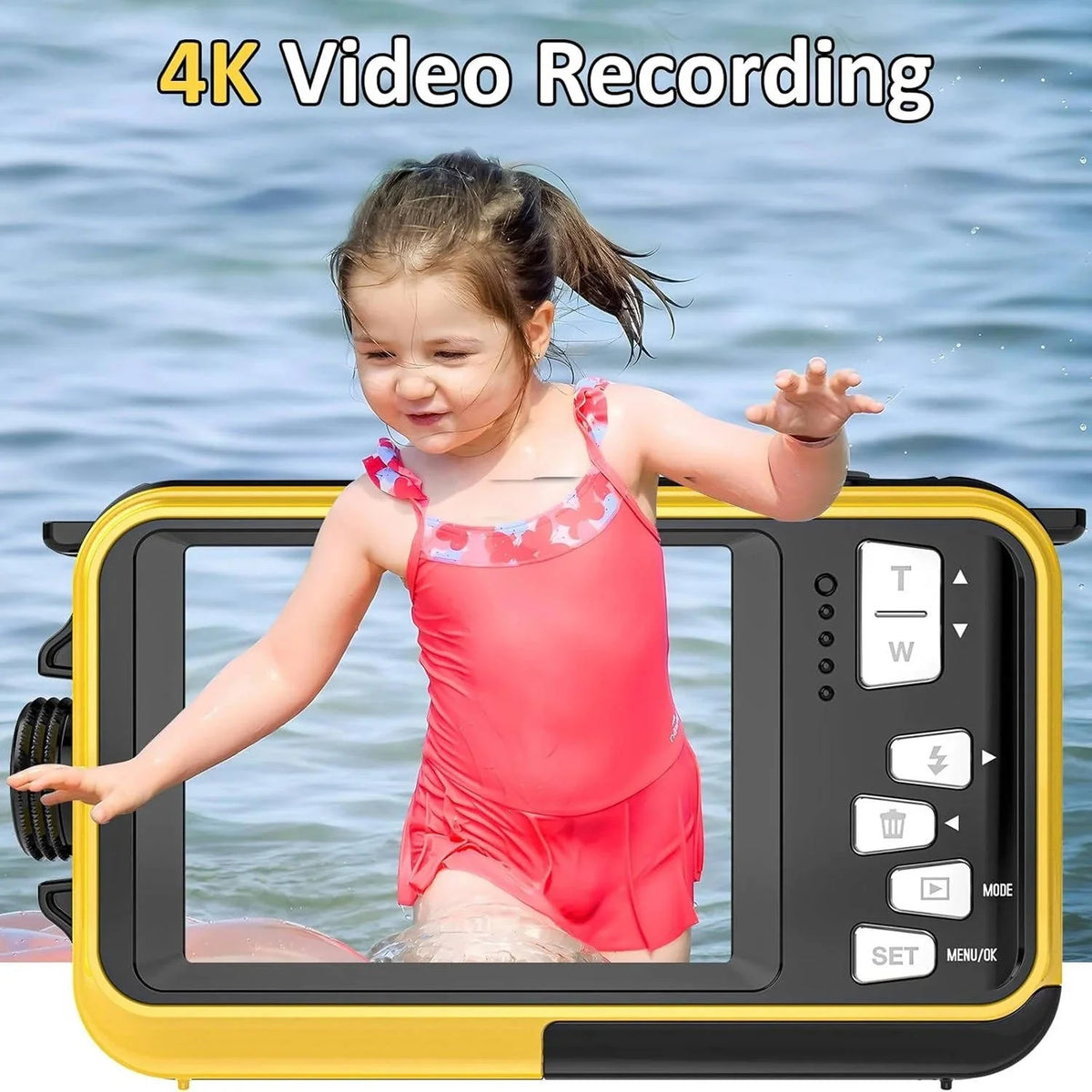 Underwater Camera 4K 64MP Dual Screen