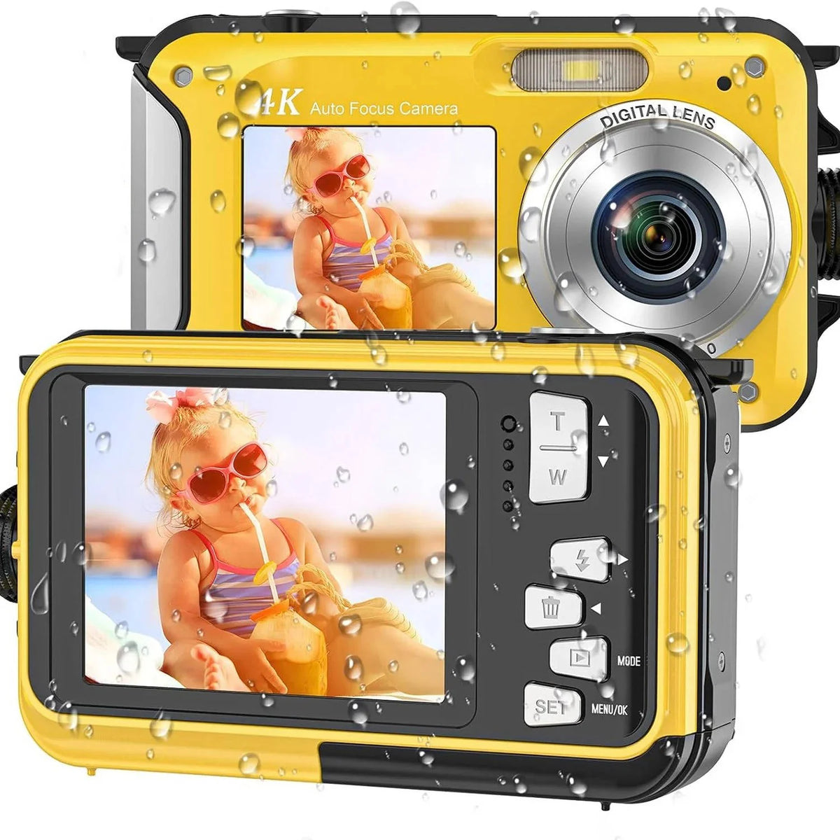 Underwater Camera 4K 64MP Dual Screen
