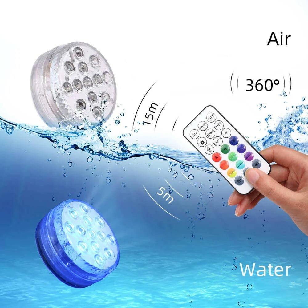 Underwater Pool Light Remote Control IP68 Magnetic & Suction