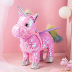 Unicorn Plush Toy Walking & Singing 12 Inch