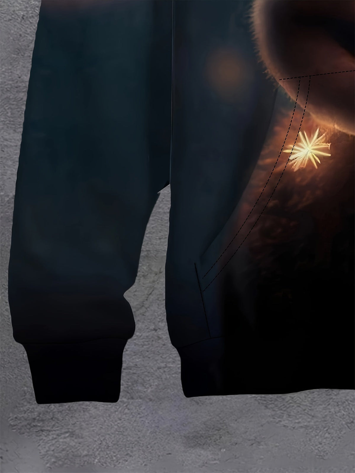 Unisex Hoodie Cotton Blend Reindeer LED Lights