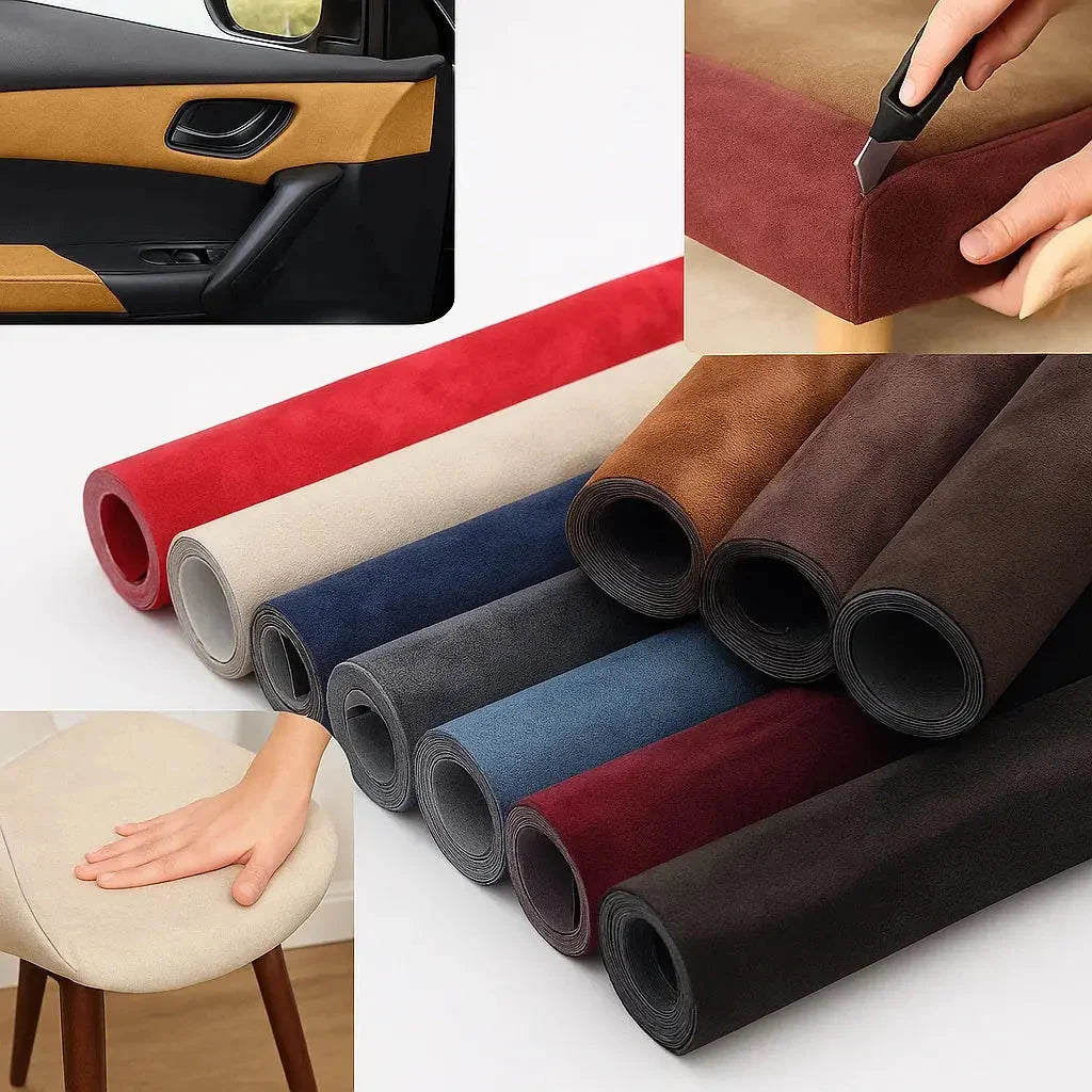 Upholstery Fabric Self-Adhesive Velours Heat & Water-Resistant Backing