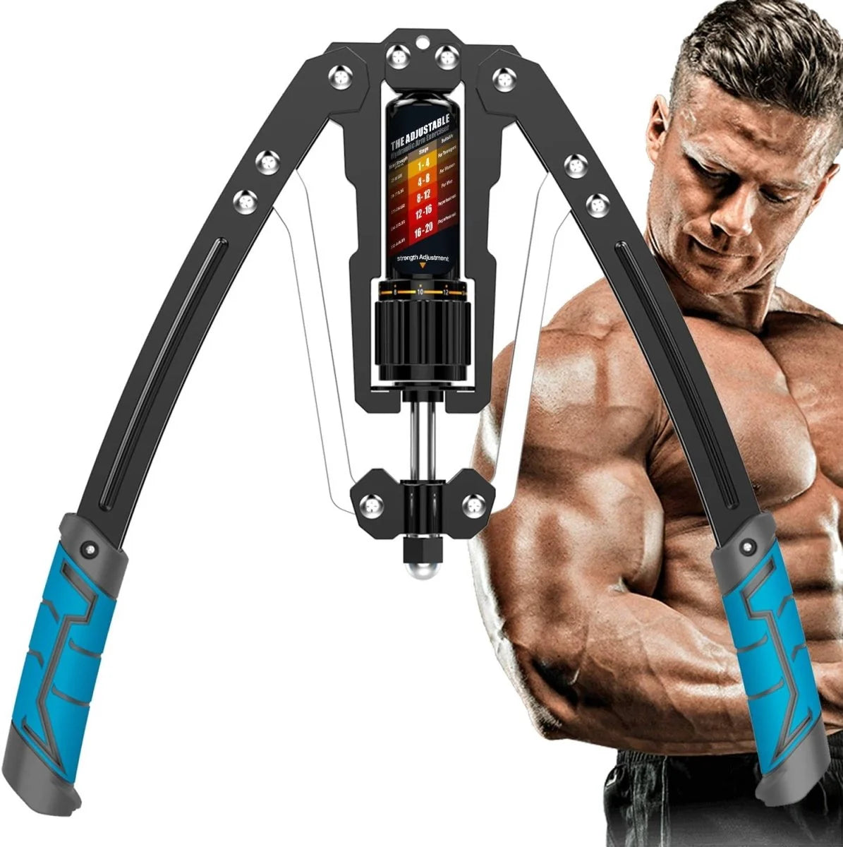 Upper-Body Exerciser Adjustable Hydraulic 22 to 441 lb