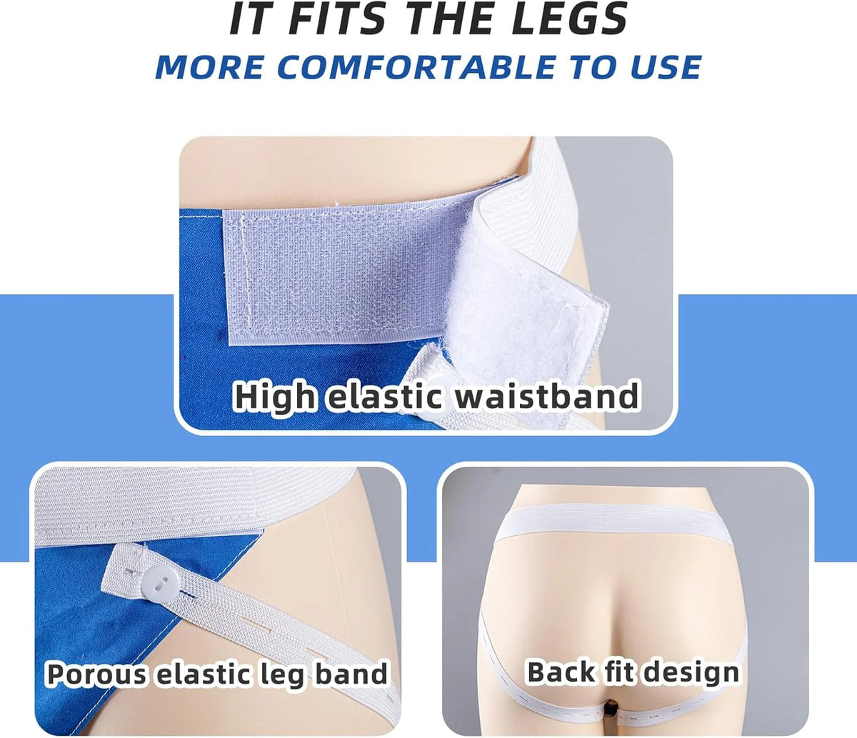 Urine Collection Bag Medical-Grade Silicone & Cotton Adjustable Straps