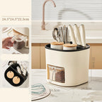 Utensil Holder 360° Rotating Four Compartments