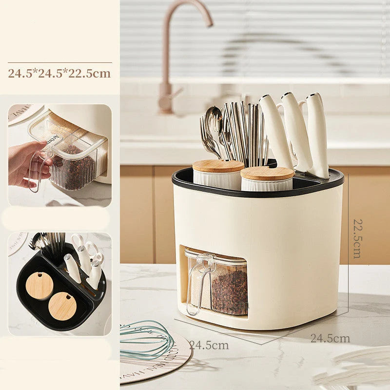 Utensil Holder 360° Rotating Four Compartments