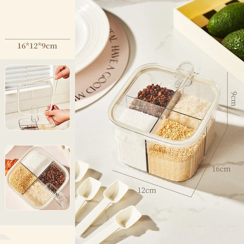 Utensil Holder 360° Rotating Four Compartments