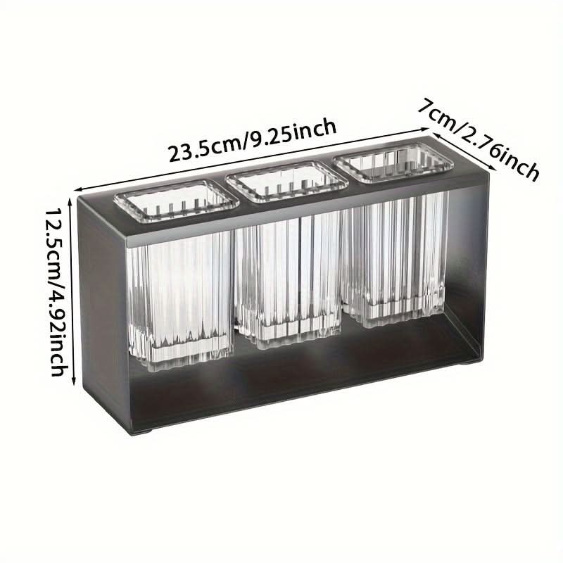 Utensil Holder Multi-Compartment Drain Base