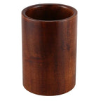 Utensil Holder Teak Wood Vertical Stand Moisture-Resistant