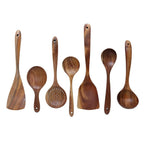 Utensil Set 7-Piece Teak Wood Non-Stick Safe