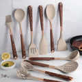 Utensil Set Heat-Resistant Silicone Ergonomic Handles 10-Piece