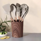 Utensil Set Heat-Resistant Silicone Ergonomic Handles 10-Piece