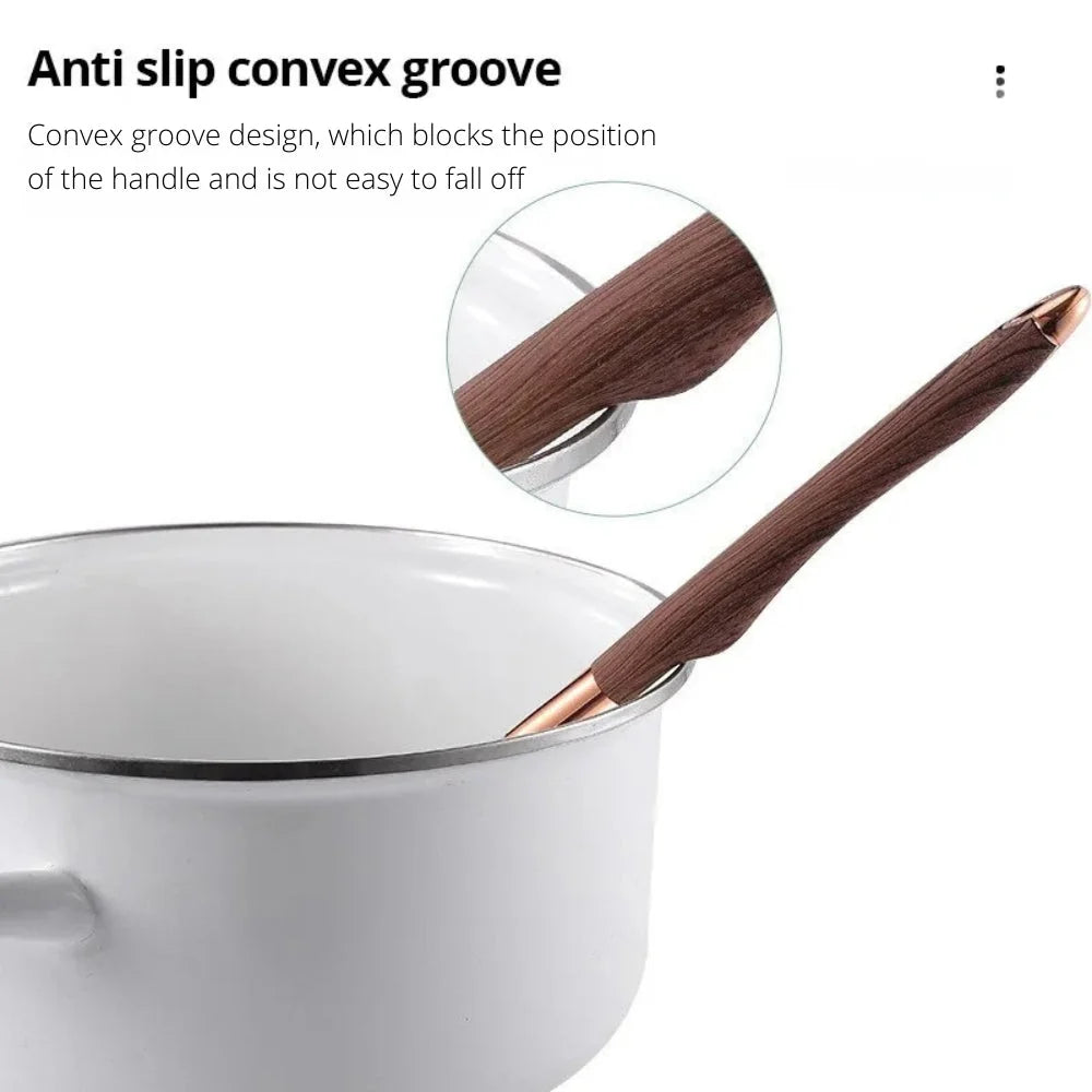 Utensil Set Heat-Resistant Silicone Ergonomic Handles 10-Piece