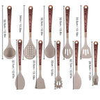 Utensil Set Heat-Resistant Silicone Ergonomic Handles 10-Piece
