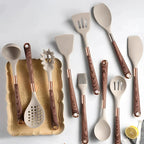 Utensil Set Heat-Resistant Silicone Ergonomic Handles 10-Piece