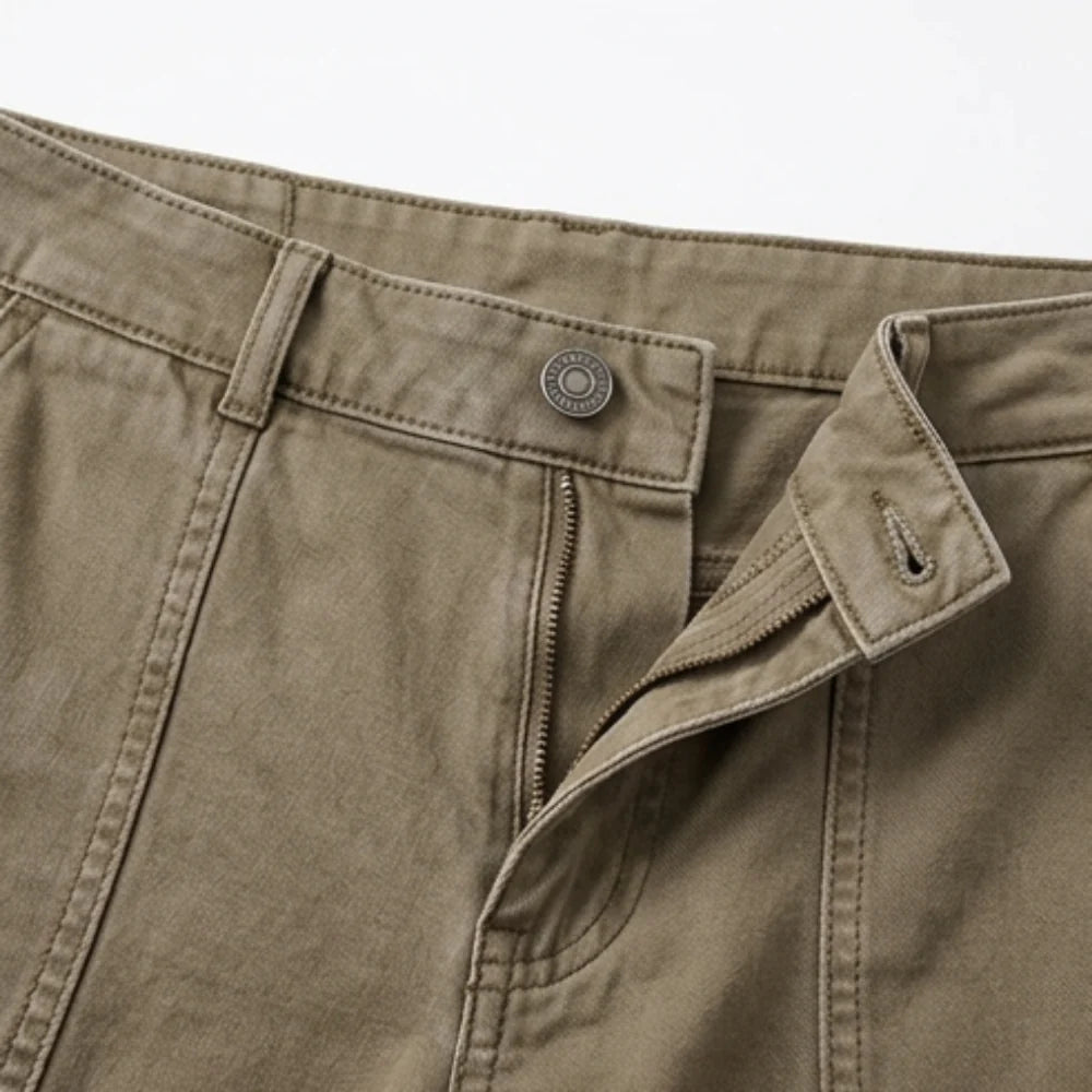 Utility Pants High-Waist Tapered Leg Deep Pockets