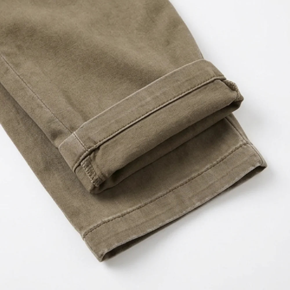 Utility Pants High-Waist Tapered Leg Deep Pockets