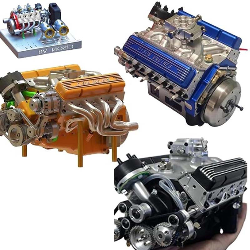 V8 Engine Model Kit Machined Metal & RC Compatible