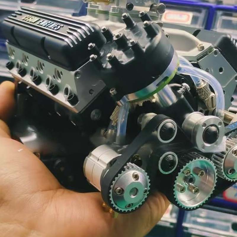 V8 Engine Model Kit Machined Metal & RC Compatible