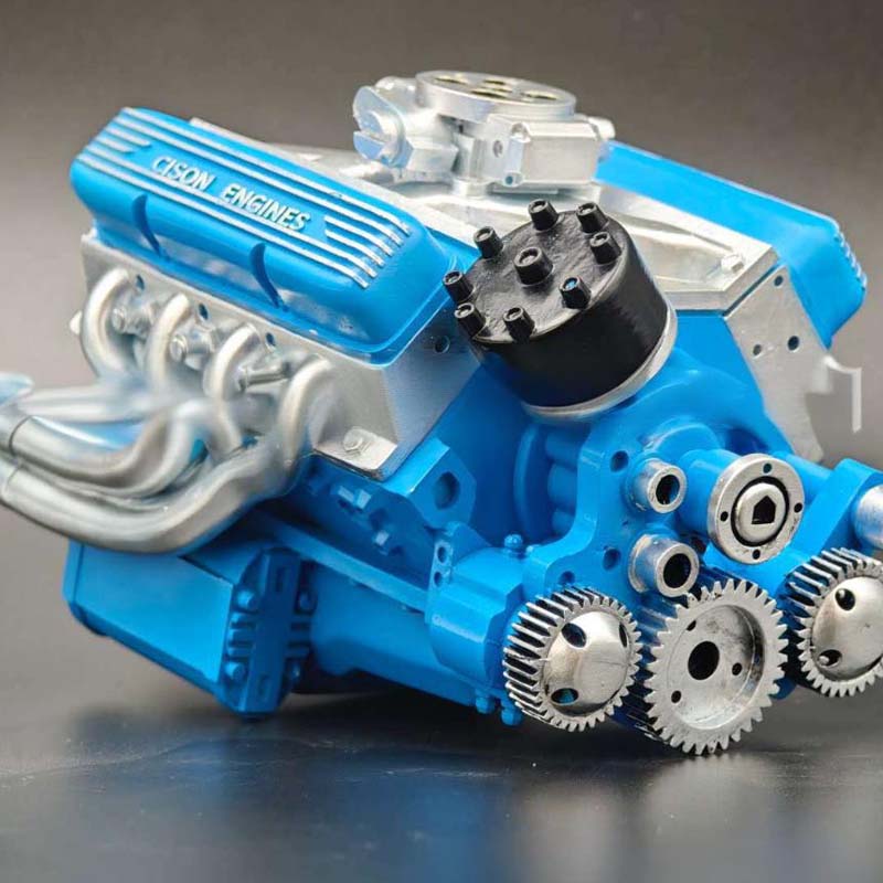 V8 Engine Model Kit Machined Metal & RC Compatible