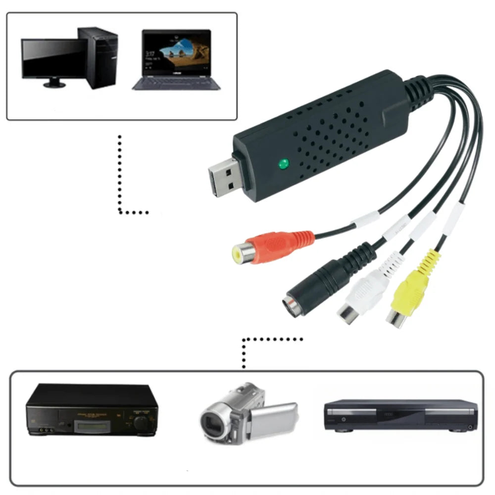 VHS To Digital Converter USB Plug-And-Play