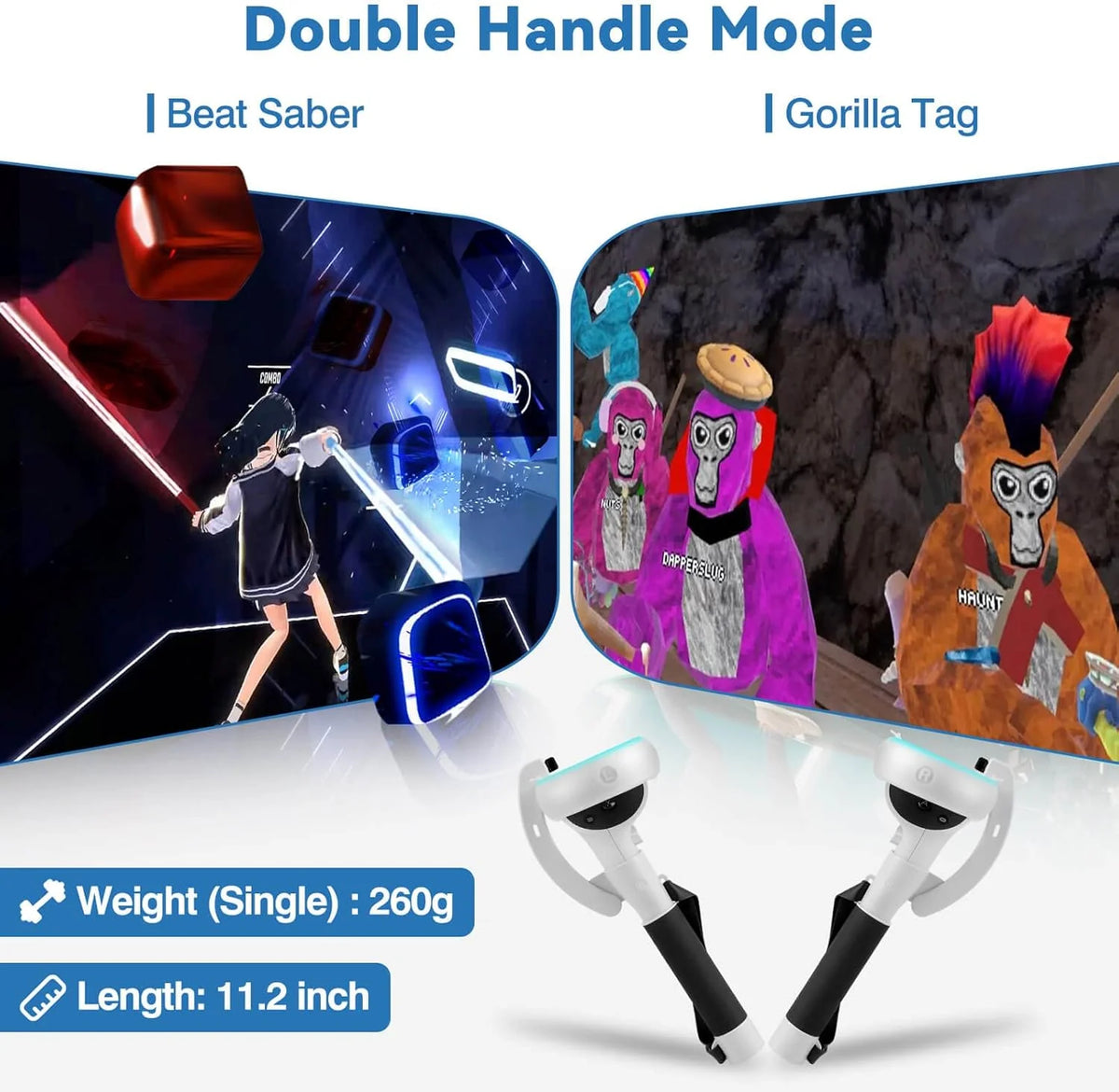 VR Controller Extensions Four Modes Leather Grips