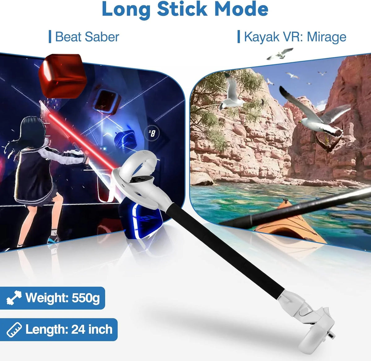 VR Controller Extensions Four Modes Leather Grips
