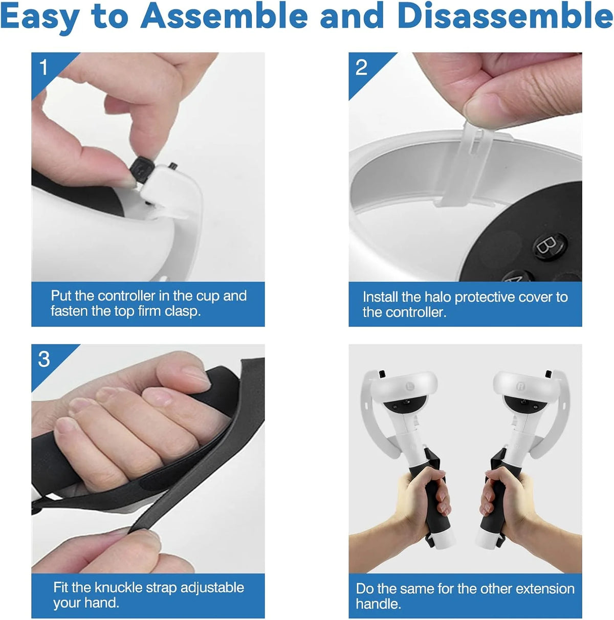 VR Controller Extensions Four Modes Leather Grips