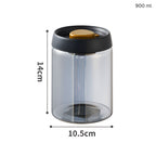 Vacuum-Sealed Clear Glass Coffee Canister