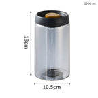 Vacuum-Sealed Clear Glass Coffee Canister