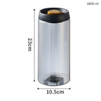 Vacuum-Sealed Clear Glass Coffee Canister