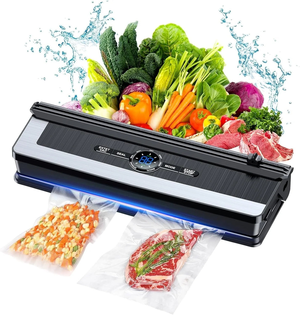 Vacuum Sealer 8-in-1 Built-In Cutter Automatic Seal